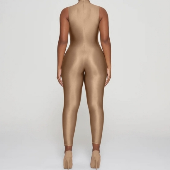 1. NWT SKIMS SHINE SPANDEX JERSEY CATSUIT IN SIENNA - Picture 3 of 7